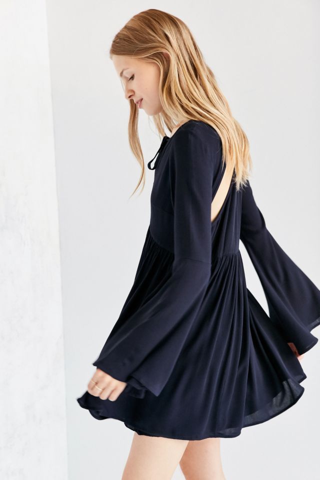 Minirobe à manches flottantes avec bordure en tricot Ecote #3
