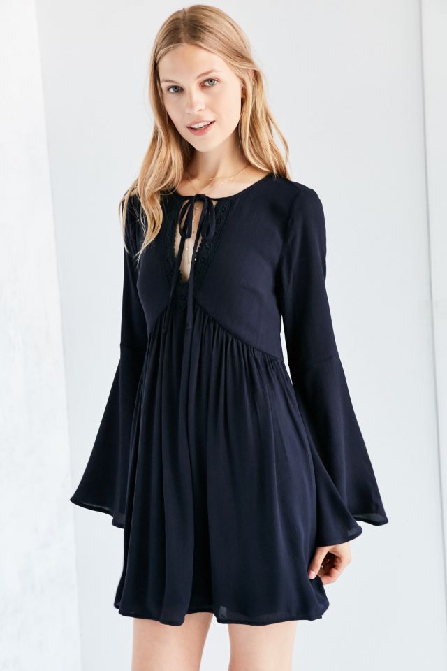Minirobe à manches flottantes avec bordure en tricot Ecote #4