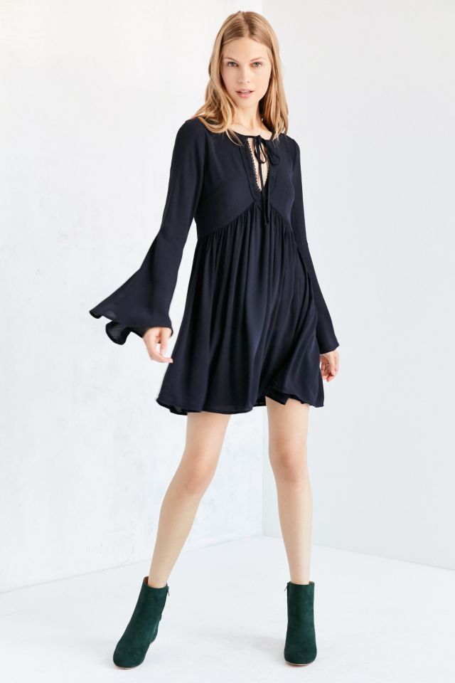 Minirobe à manches flottantes avec bordure en tricot Ecote #5