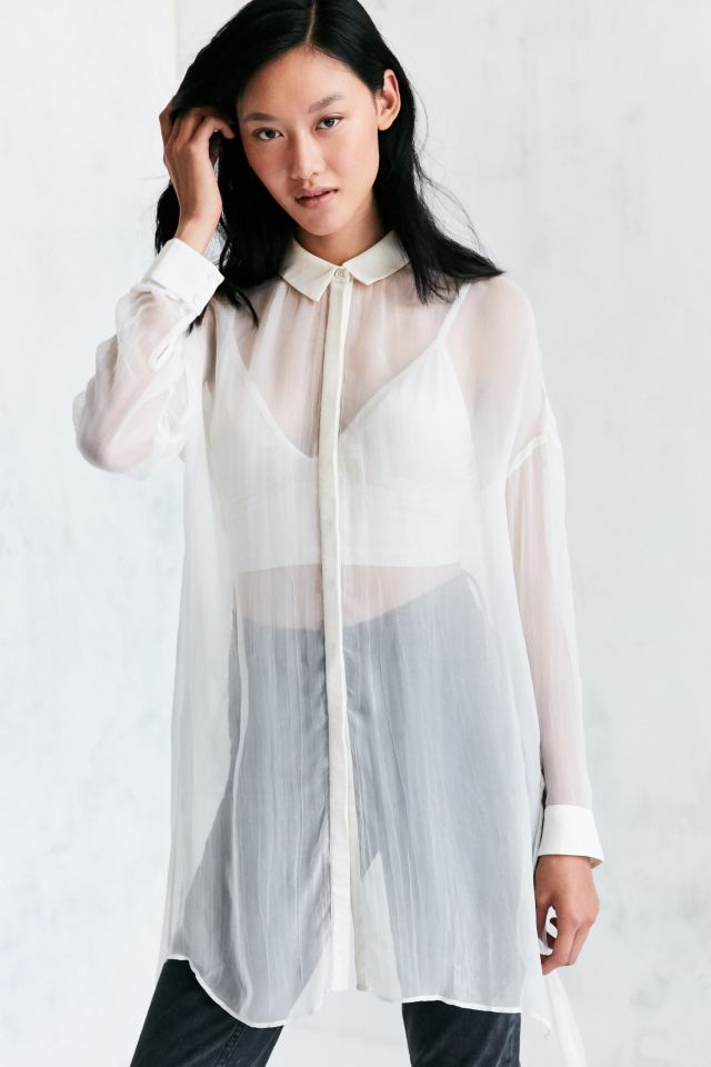 Chemise maxi asymétrique en maille Monique Silence + Noise #2