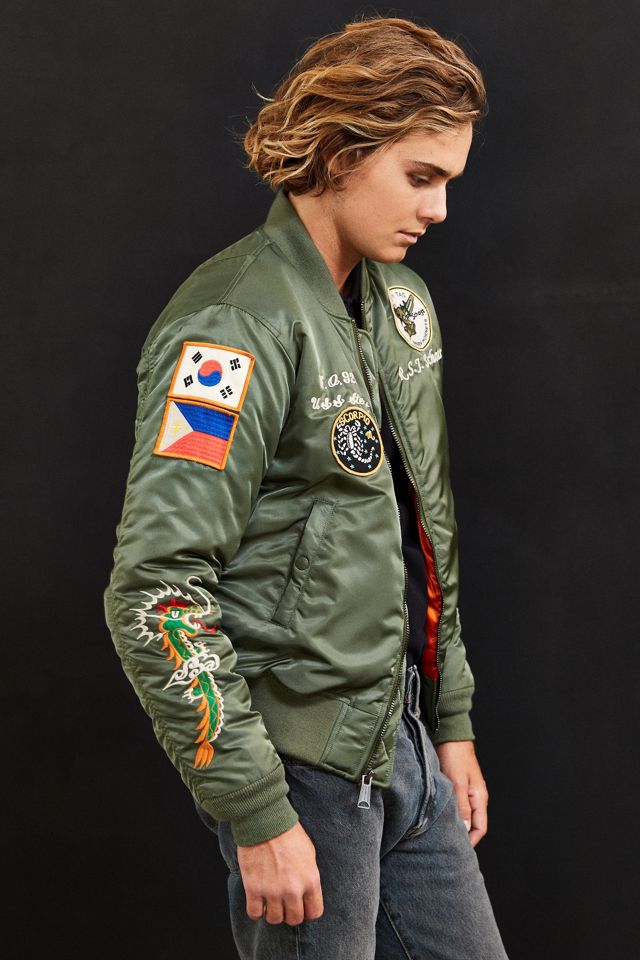 Schott Nyc Nylon Flight Jacket Schott NYC Nylon MA-1 Airvintrs - Main Image