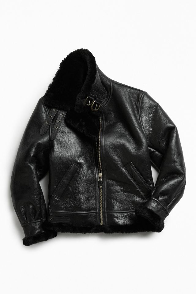 Blouson aviateur en peau de mouton B3 Schott #1