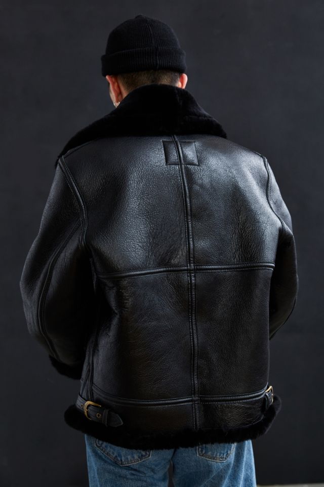 Blouson aviateur en peau de mouton B3 Schott #4