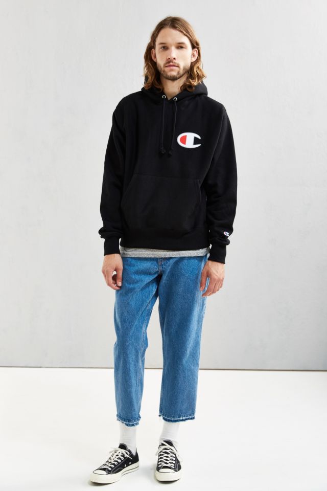 Champion Reverse Weave Large C Hoodie Sweatshirt | Urban