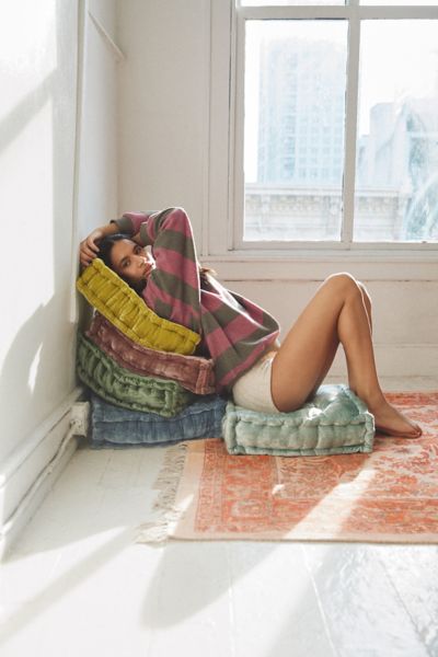 Urban Outfitters Ruthie Velvet Floor Pillow