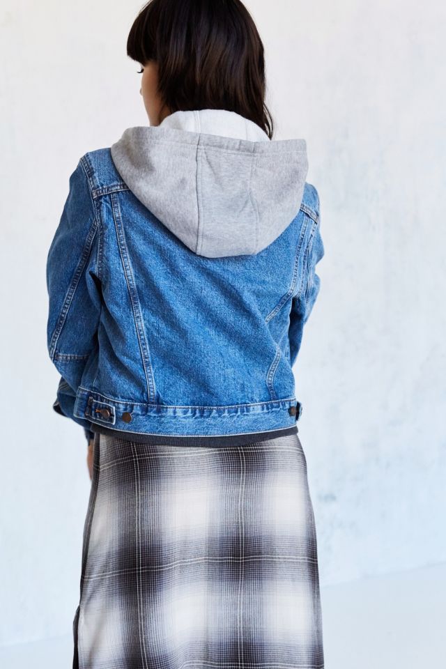 Blouson camionneur en denim à capuchon de coupe masculine 2 en 1 BDG #1
