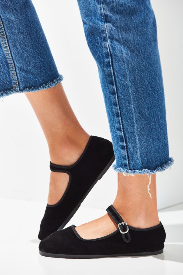 Velvet Mary Jane Flat #3