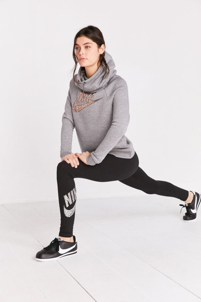 Nike Leg A See Logo Leggings In Grey