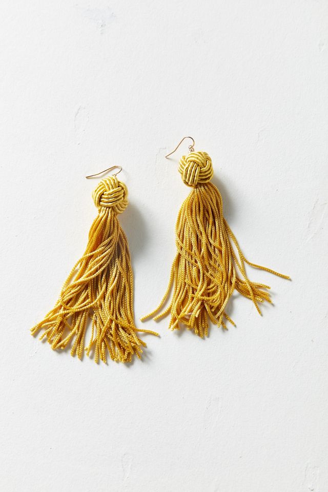 Vanessa Mooney Astrid Knotted Tassel Earring #1