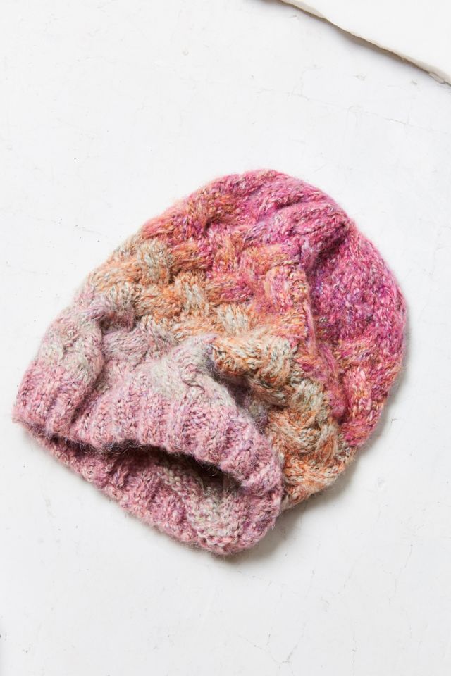 Slouchy Crosshatch Knit Beanie #4