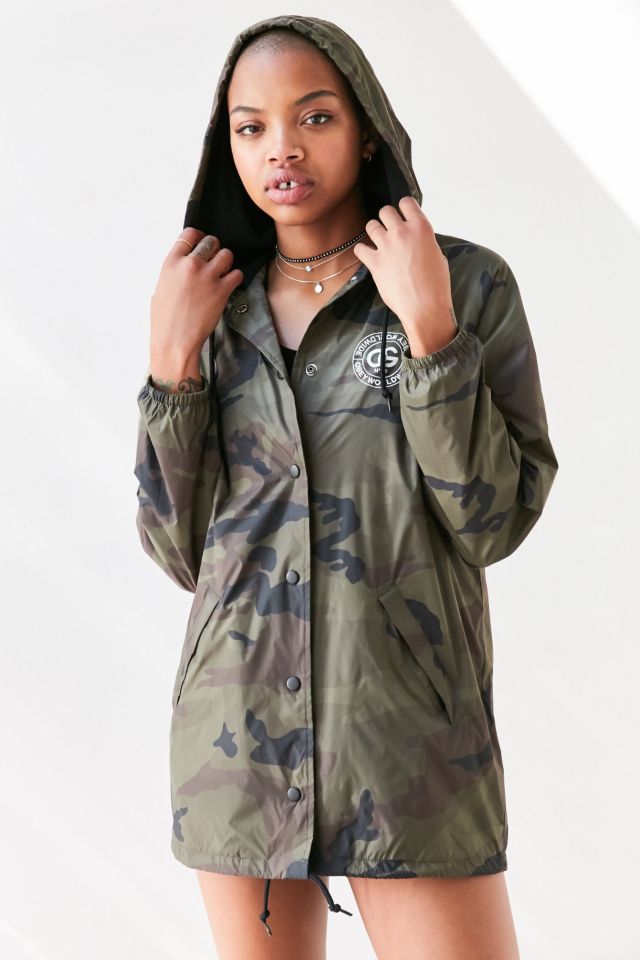 OBEY Rue De La Ruine Camo Hooded Coach Jacket #2