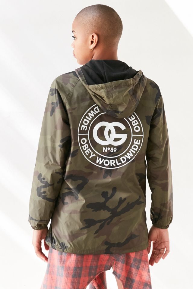 OBEY Rue De La Ruine Camo Hooded Coach Jacket #3