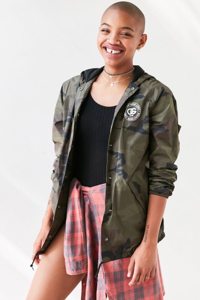 OBEY Rue De La Ruine Camo Hooded Coach Jacket #4