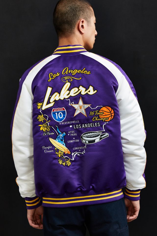 Mitchell & Ness Los Angeles Lakers Lightweight Jacket  Urban Outfitters  Japan - Clothing, Music, Home & Accessories