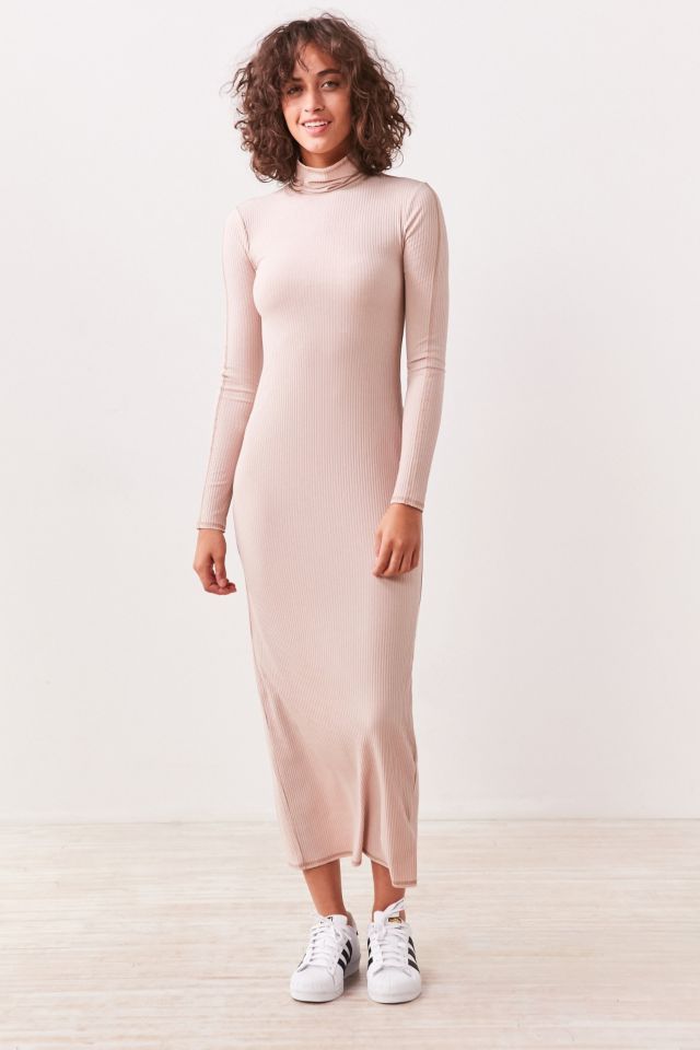 Turtleneck bodycon maxi clearance dress