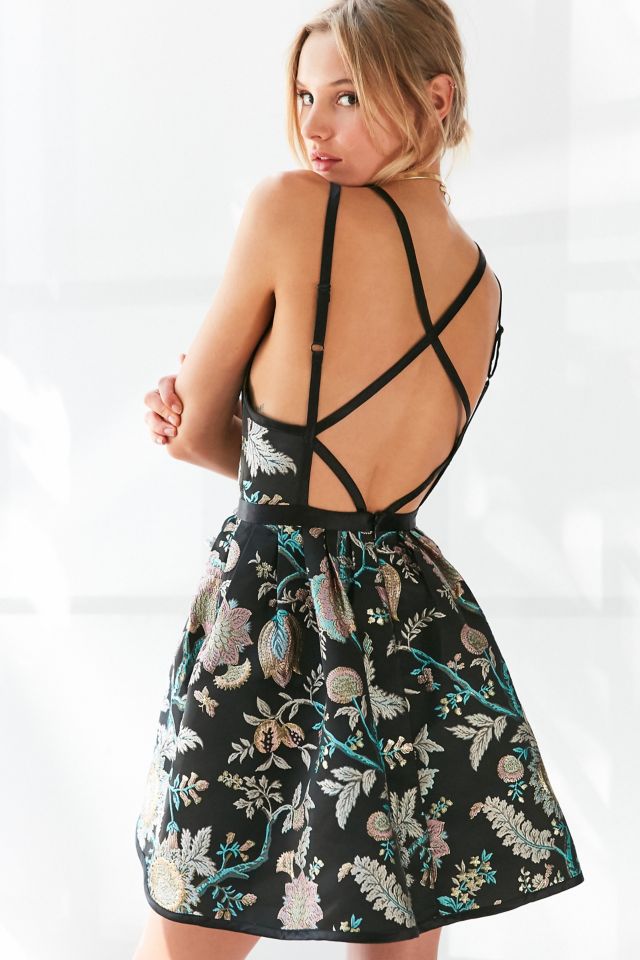 Kimchi Blue Hidden Dragon Jacquard Mini Dress #1