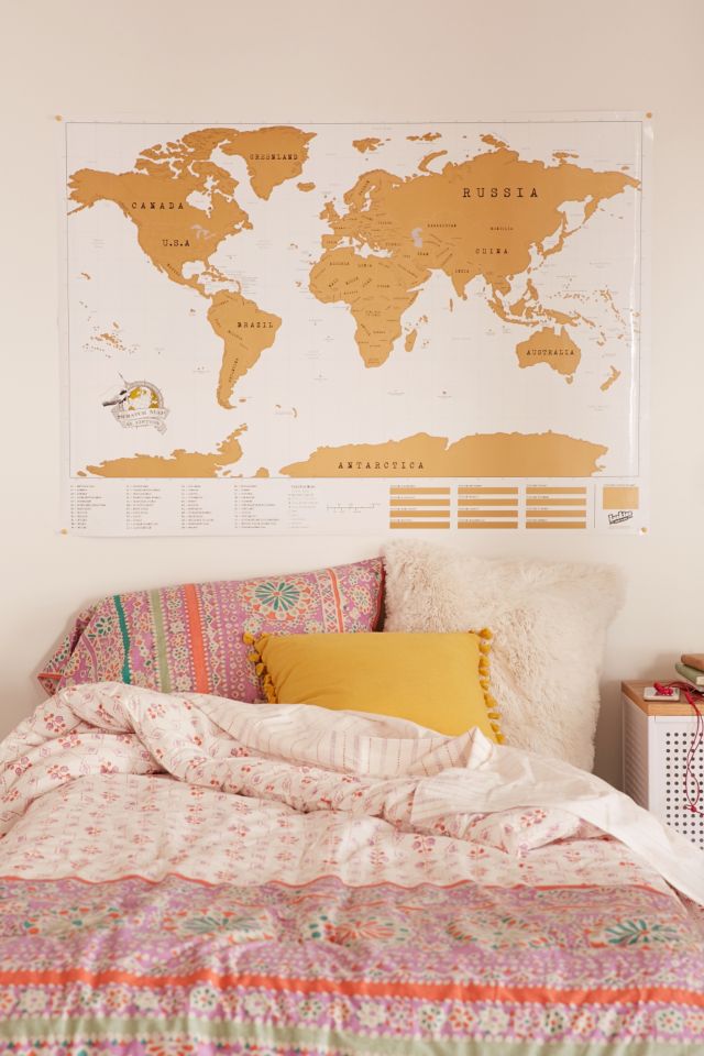 XL World Scratch Map Urban Outfitters
