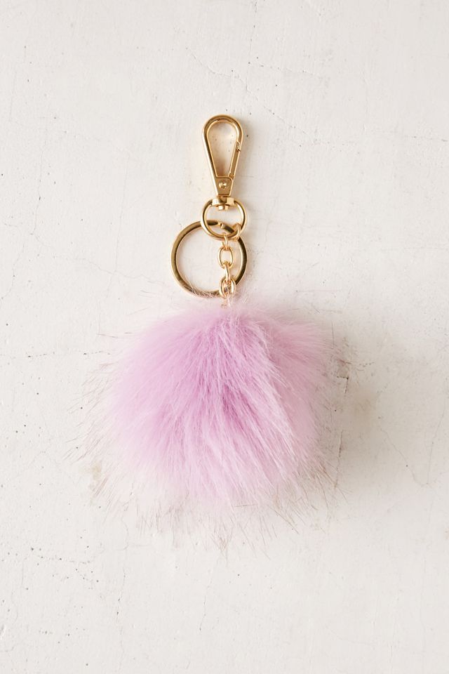 Light-Up Faux Fur Pom Pom Keychain #2