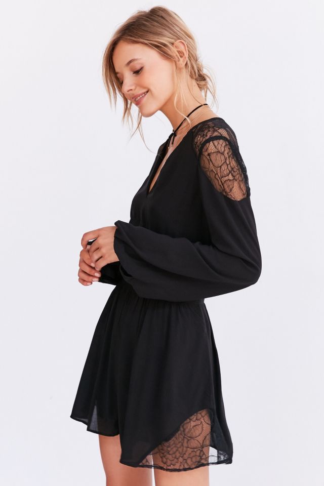 Kimchi Blue Lyle Gothic Lace Tie-Back Romper #3