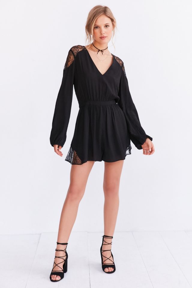 Kimchi Blue Lyle Gothic Lace Tie-Back Romper #4