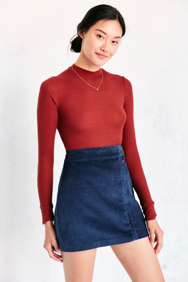 Corduroy wrap mini clearance skirt