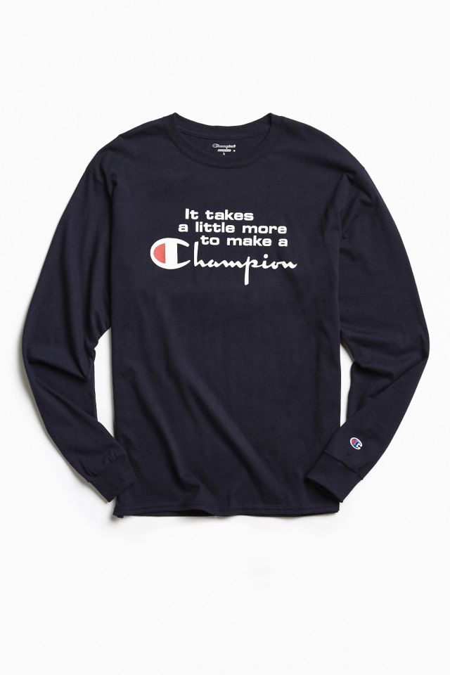 It takes a little more online to make a champion sweatshirt