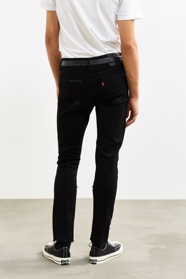 Shredded Black Levi's 510 Skinny Jean #3