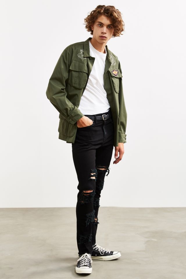 Shredded Black Levi's 510 Skinny Jean #5