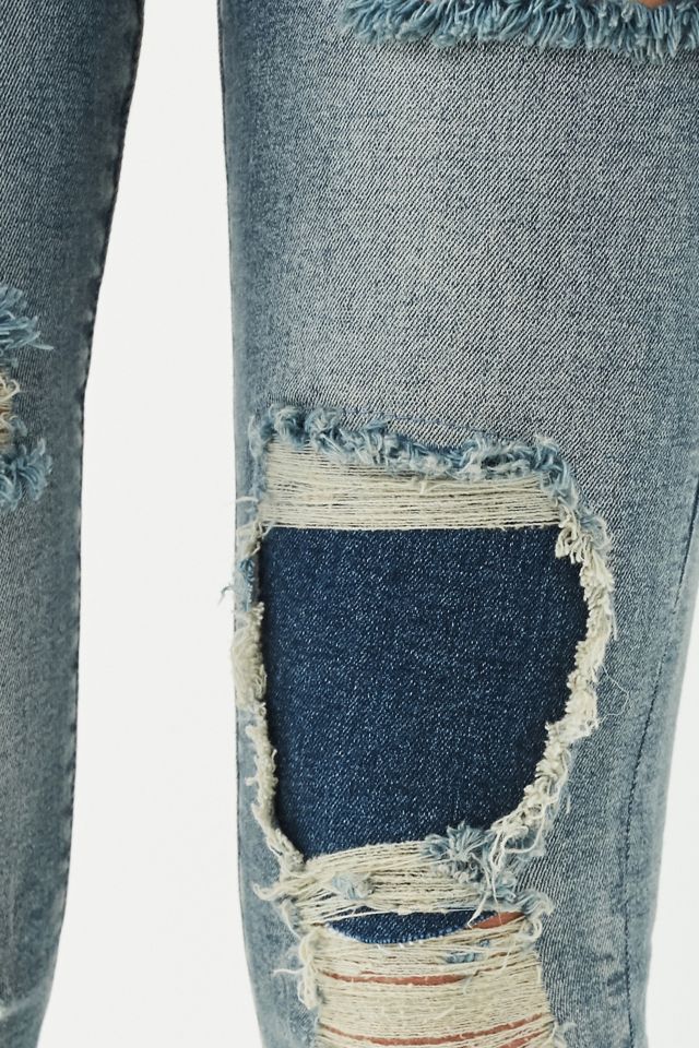 BDG Twig Crop High-Rise Skinny Jean - Distressed Patch #5