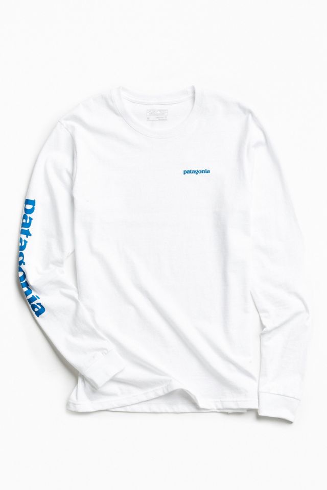 Patagonia Text Logo Long Sleeve Tee | Urban Outfitters