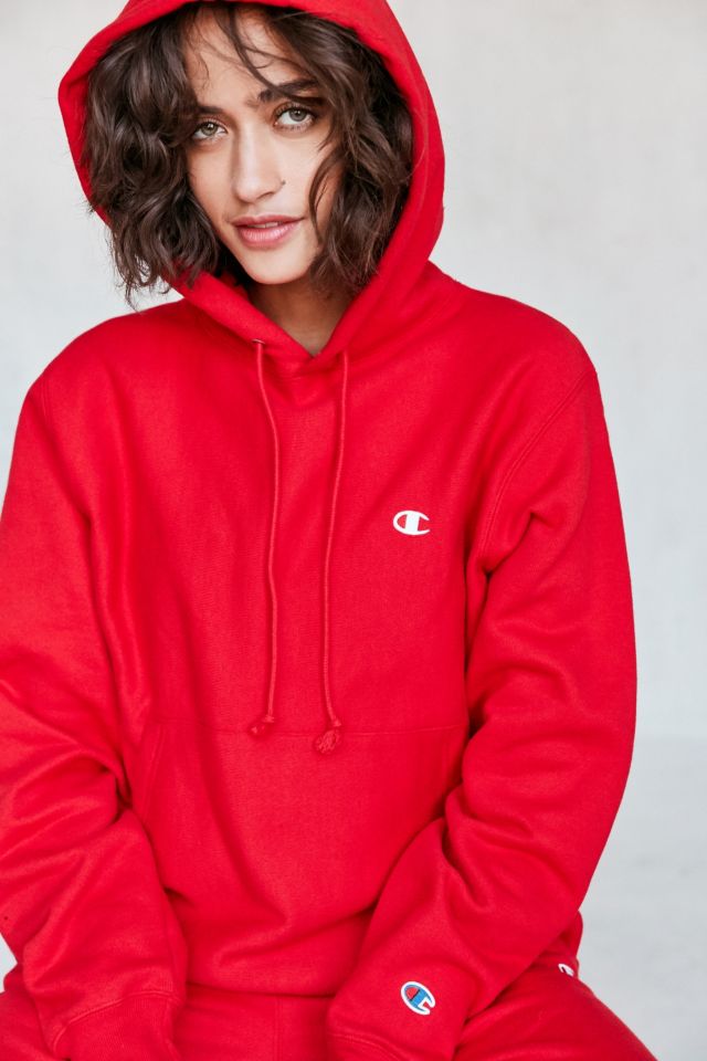 Urban outfitters hotsell red champion hoodie