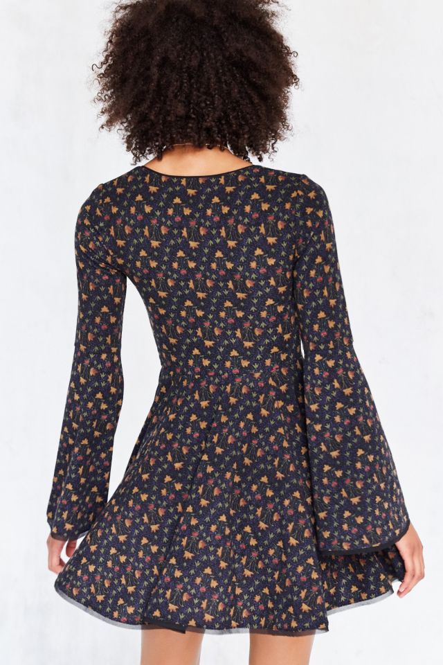Minirobe imprimée confortable à manches capes flottantes Ecote #1