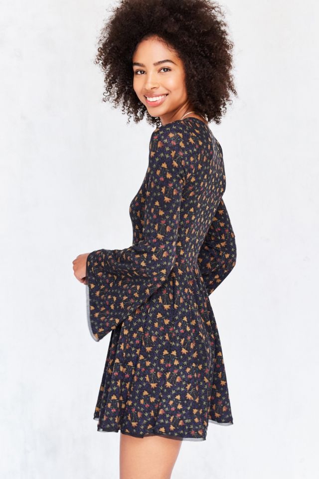 Minirobe imprimée confortable à manches capes flottantes Ecote #5
