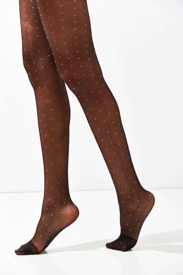 Out From Under Sheer Polka Dot Glitter Tight #2