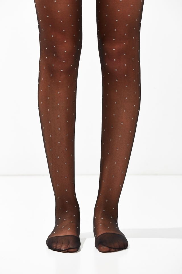Out From Under Sheer Polka Dot Glitter Tight #3