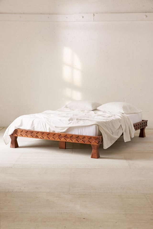 Eloisa Carved Wood Platform Bed #2