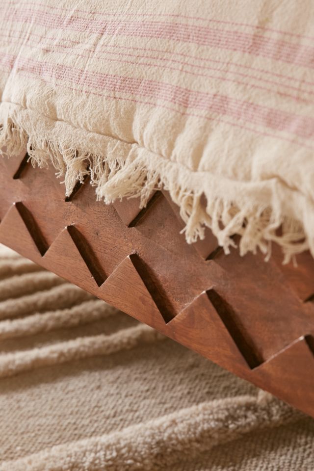 Eloisa Carved Wood Platform Bed #4