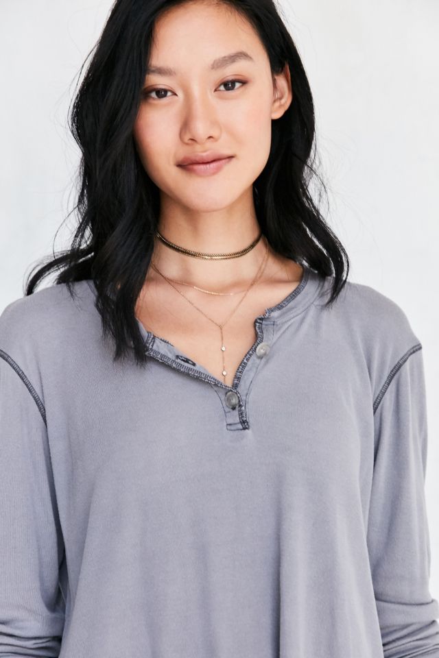 Truly Madly Deeply Henley Tissue Tee #2
