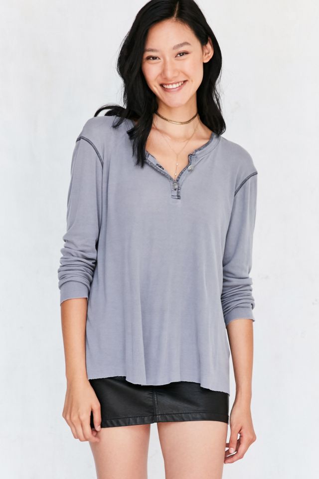 Truly Madly Deeply Henley Tissue Tee #5