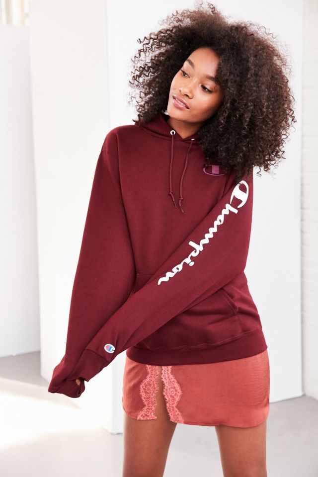 Maroon champion deals hoodie women's