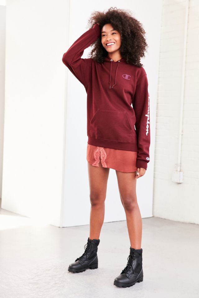 Champion UO Maroon Hoodie Sweatshirt