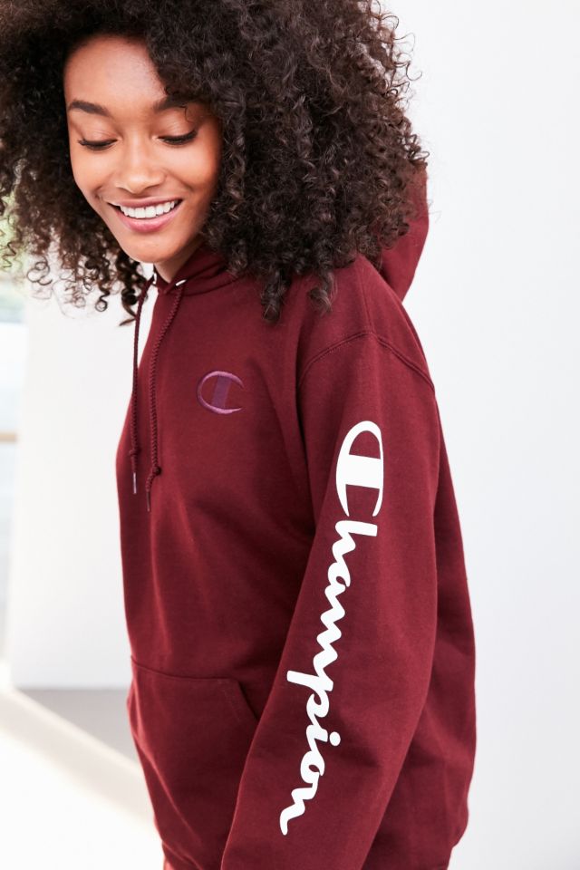 Burgundy champion shop sweatshirt womens