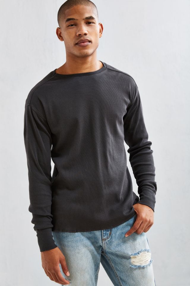 UO Box Drop Shoulder Solid Long Sleeve Tee