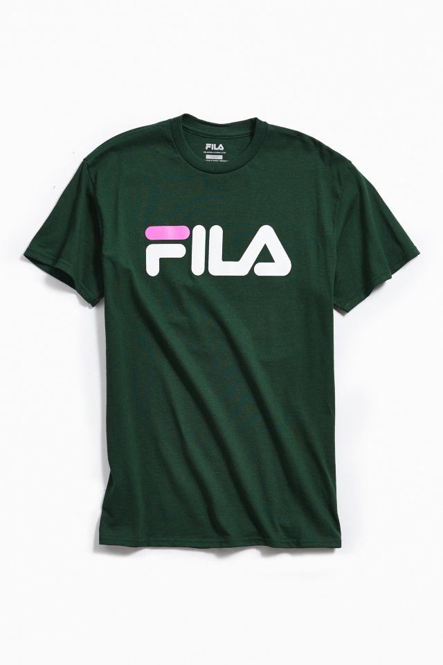 Dark green fila purchases shirt