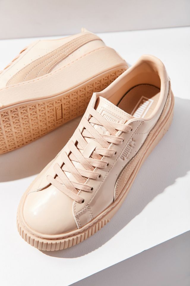 Puma Basket Patent Leather Platform Sneaker #1