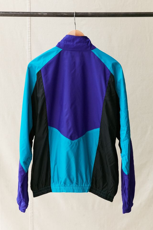 Vintage Nike Black/Turquoise Windbreaker Jacket #1