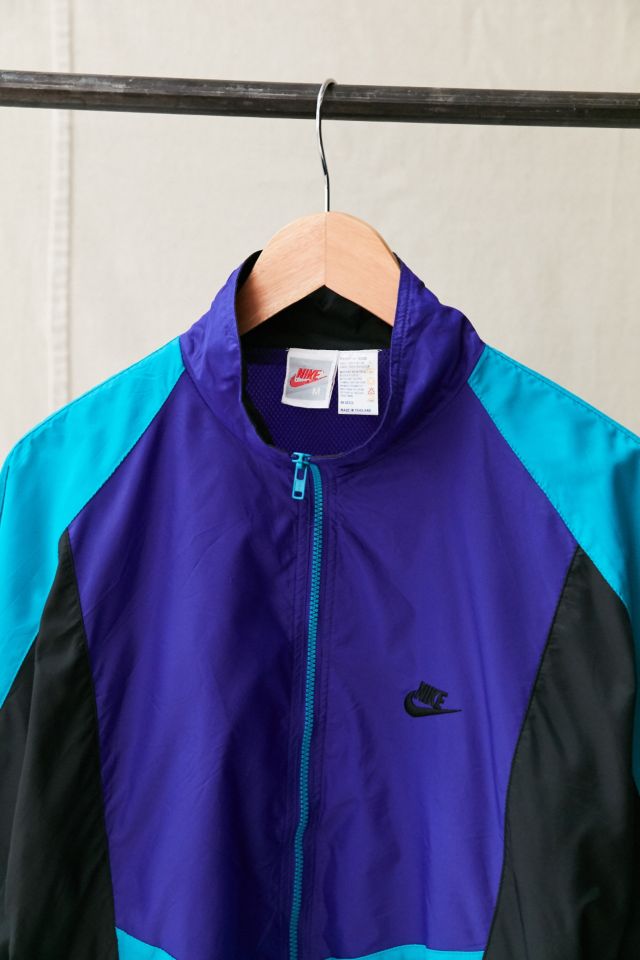 Vintage Nike Black/Turquoise Windbreaker Jacket #2