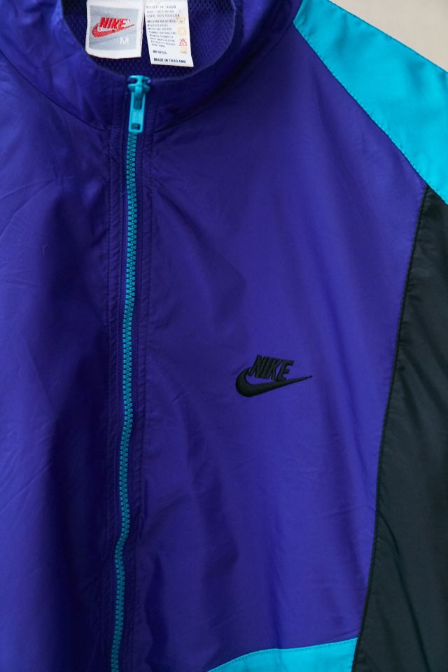 Vintage Nike Black/Turquoise Windbreaker Jacket #5