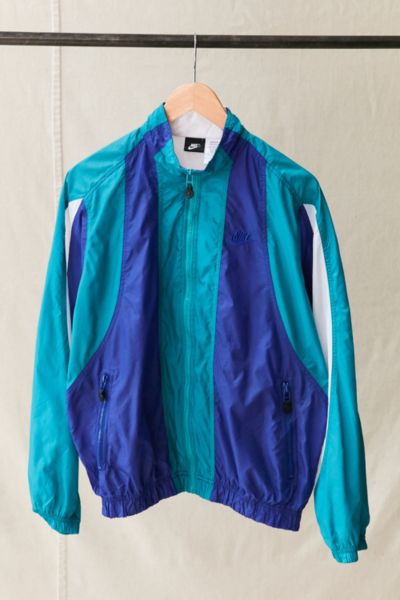 turquoise windbreaker nike