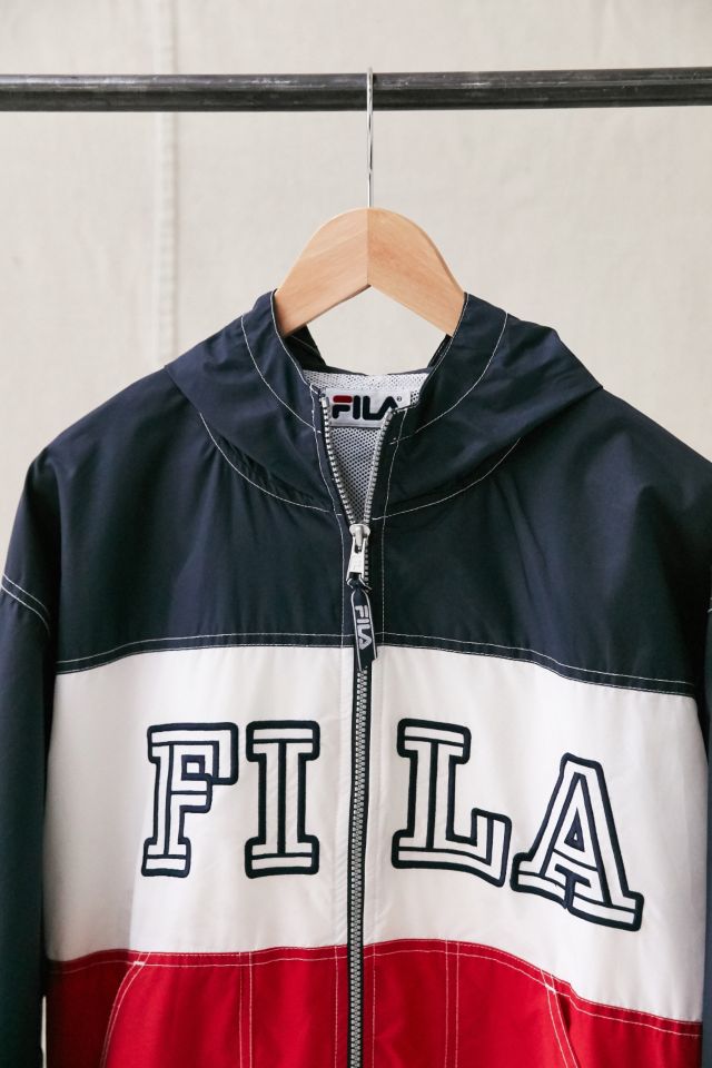 Vintage Fila Red White + Blue Windbreaker Jacket #2